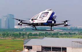 EHang vliegt haar pilootloze passagiers-eVTOL in Indonesie