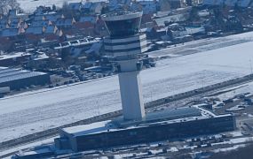 Brussels Airport in de sneeuw